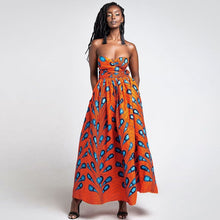 Load image into Gallery viewer, Summer African Dresses for Women 2020 News Fashion Robe Long Dress Floral Print Bazin Vestidos Dashiki Party African Clothes