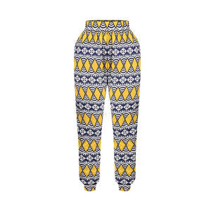 Ladies Clothes Autumn Dashiki Print Elastic Waist Pants