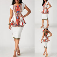 Load image into Gallery viewer, Print top and skirt  African dresses for women