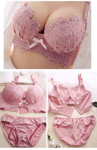 Push Up Bra Set Sexy Lingerie Underwear Women Panties And Bralette Underclothes Female Underwear  Embroidery Cotton Bralet Set