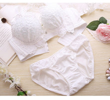 Load image into Gallery viewer, Push Up Bra Set Sexy Lingerie Underwear Women Panties And Bralette Underclothes Female Underwear  Embroidery Cotton Bralet Set