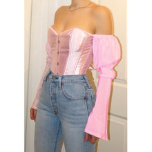 Load image into Gallery viewer, Off shoulder Strapless bow tassel slash neck tops