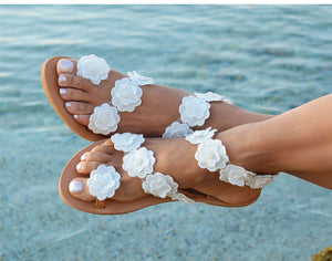 Women Sandals Bohemia Style Summer Shoes For Women Flat Sandals Beach Shoes 2019 Flowers Flip Flops Plus Size Chaussures Femme