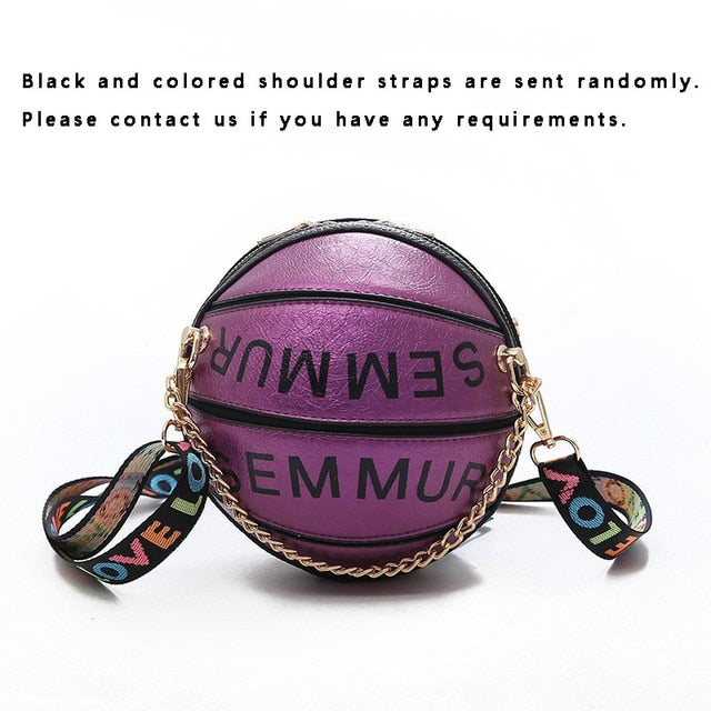 Handbags Women Bags Letter Chain Basketball Bag Purse Female Shoulder Messenger Clutch Bag