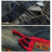 Load image into Gallery viewer, Vintage Casual Loose High Waist Patchwork Denim Women Jeans