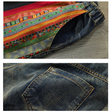 Load image into Gallery viewer, Vintage Casual Loose High Waist Patchwork Denim Women Jeans