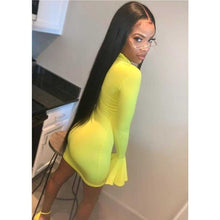Load image into Gallery viewer, Sexy High Neck Flare Long Sleeve Nightclub Mini Dress for Women
