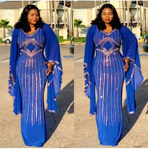 new elegent fashion style african women plus size long dress L-XXL