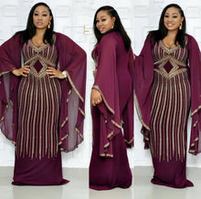 Load image into Gallery viewer, new elegent fashion style african women plus size long dress L-XXL