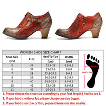 Load image into Gallery viewer, SOCOFY Retro Boots Embossed Genuine Leather Splicing Hollow Zipper Pumps Ladies Shoes Women Botines Mujer 2020