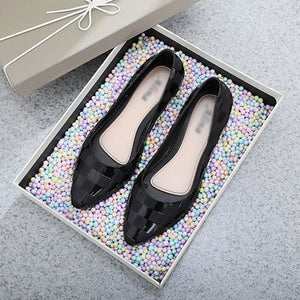 Spring Summer Women Pointed Toe Pumps Mid Heels Slip On Wedge Shoes