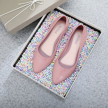 Load image into Gallery viewer, Spring Summer Women Pointed Toe Pumps Mid Heels Slip On Wedge Shoes