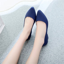 Load image into Gallery viewer, Spring Summer Women Pointed Toe Pumps Mid Heels Slip On Wedge Shoes