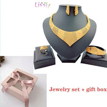 Load image into Gallery viewer, Necklace Charm Women Jewelry Sets Crystal Earrings Ring Classic Jewelry Set for Bride African Jewelry