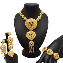 Load image into Gallery viewer, Gold Jewelry Sets for Women Fashion Big Necklace Bracelet Earrings Set