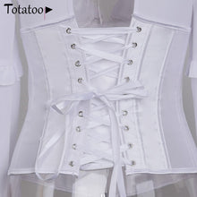 Load image into Gallery viewer, Totatoop Sexy Backless Lace Up Bandage Blouse Shirts Women 2020 V Neck Ruffles Lantern Sleeve Chiffon Corset Tops Party Tops