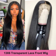 Load image into Gallery viewer, Lace Wig Lace Front Human Hair Wigs For Black Women Pre Plucked Peruvian Transparent Lace Front Wig