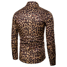 Load image into Gallery viewer, Men&#39;s Trend Nightclub Leopard Print Shirt High Quality Long Sleeve Shirt Male Social Casual Party Shirt