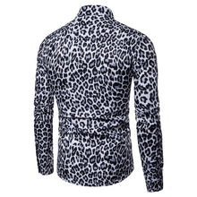 Load image into Gallery viewer, Men&#39;s Trend Nightclub Leopard Print Shirt High Quality Long Sleeve Shirt Male Social Casual Party Shirt