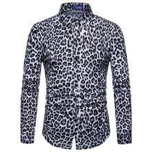 Load image into Gallery viewer, Men&#39;s Trend Nightclub Leopard Print Shirt High Quality Long Sleeve Shirt Male Social Casual Party Shirt