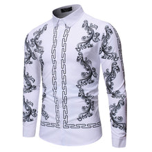 Load image into Gallery viewer, Men Fashion Casual Luxury Royal Court Long Sleeve Printed Shirts Men Dress