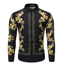 Load image into Gallery viewer, Men Fashion Casual Luxury Royal Court Long Sleeve Printed Shirts Men Dress