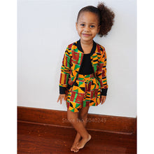 Load image into Gallery viewer, Kid Dashiki Print Full Sleeve Coat Girl Dress  African Fashion