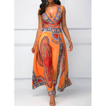 Load image into Gallery viewer, Dashiki Print Ankara Jumpsuit Plus Size Ethnic Sleeveless African Dresses for Women