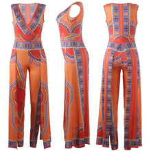 Load image into Gallery viewer, Dashiki Print Ankara Jumpsuit Plus Size Ethnic Sleeveless African Dresses for Women