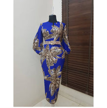 Load image into Gallery viewer, Traditional Dashiki Woman Leopard Printed Dress V-Neck Dresses