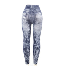 Load image into Gallery viewer, Women Vintage Slim Leggings Elastic Casual Denim Pants