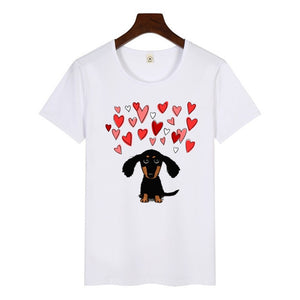 Dachshund Pug Teckel Funny t shirts Women Harajuku Cute French Bulldog Frances T-shirt Top Female Tumblr Streetwear