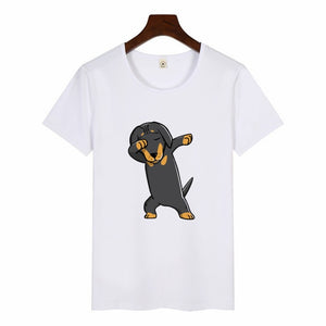 Dachshund Pug Teckel Funny t shirts Women Harajuku Cute French Bulldog Frances T-shirt Top Female Tumblr Streetwear