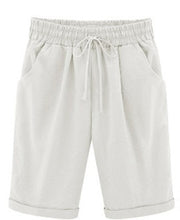 Load image into Gallery viewer, Oversized Women Summer Cotton linen Shorts Casual Ladies Drawstring Elastic Loose Short Trousers Plus Size S-8XL WDC2019