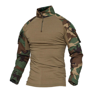 Men Camouflage Tactical T-shirts Cotton Military Paintball Hunt Clothing Men