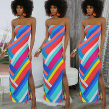 Load image into Gallery viewer, Women&#39;s Casual Printed Strapless Maxi Dress