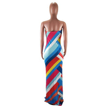 Load image into Gallery viewer, Women&#39;s Casual Printed Strapless Maxi Dress