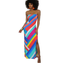 Load image into Gallery viewer, Women&#39;s Casual Printed Strapless Maxi Dress