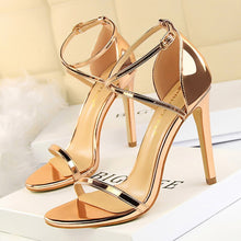 Load image into Gallery viewer, Extreme High Heels Female Stiletto Sexy Pumps Buckle Gold Silver Sandals