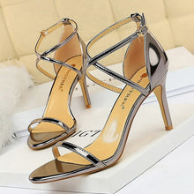 Load image into Gallery viewer, Extreme High Heels Female Stiletto Sexy Pumps Buckle Gold Silver Sandals