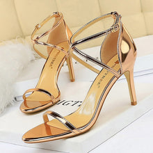 Load image into Gallery viewer, Extreme High Heels Female Stiletto Sexy Pumps Buckle Gold Silver Sandals