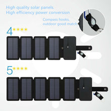 Load image into Gallery viewer, KERNUAP SunPower Folding 10W Solar Cells Charger 5V 2.1A USB Output Devices Portable Solar Panels for Smartphones