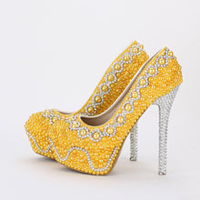 Load image into Gallery viewer, Handmade Popular Pearl Platforms Women Formal Dress Shoes