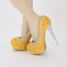 Load image into Gallery viewer, Handmade Popular Pearl Platforms Women Formal Dress Shoes