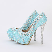 Load image into Gallery viewer, Handmade Popular Pearl Platforms Women Formal Dress Shoes