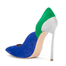 Load image into Gallery viewer, Bicolor Color Suede Leather High Heels Formal Ladies Dress Shoes Party Shoes Women