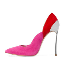 Load image into Gallery viewer, Bicolor Color Suede Leather High Heels Formal Ladies Dress Shoes Party Shoes Women
