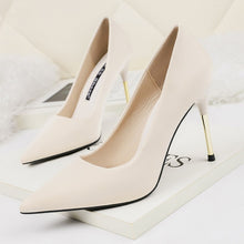 Load image into Gallery viewer, Hand Made Pointed Toe Luxury Pumps Formal Party Wedding Nude Green Shoes