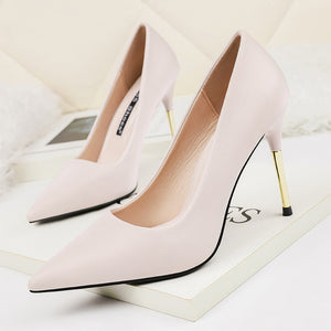 Hand Made Pointed Toe Luxury Pumps Formal Party Wedding Nude Green Shoes