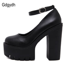 Load image into Gallery viewer, Women&#39;s High-heeled shoes sexy thick heels platform pumps